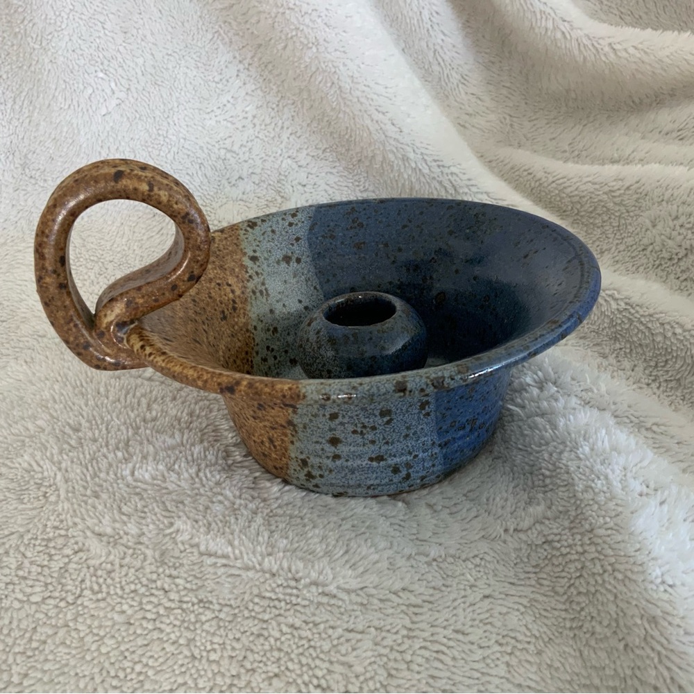Vintage Roth Thrown Pottery Candlestick
